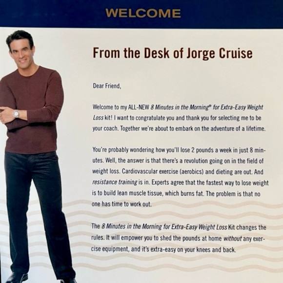 NWT-Jorge Cruise-8 Minutes in the Morning for Extra Easy Weight Loss-Card Kit - Picture 3 of 10